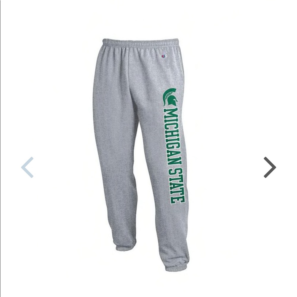 NWT Champion Gray Michigan State Joggers - Size XS - Unisex